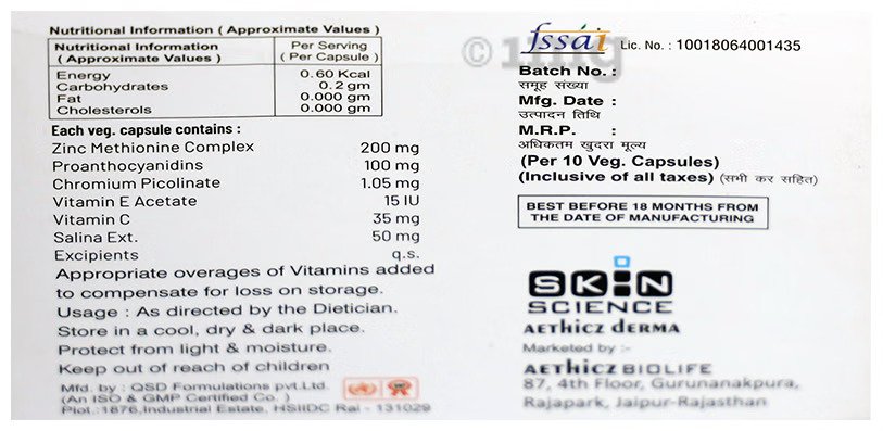TAB ZINNISURE - 1 Strip ( 10 capsule)