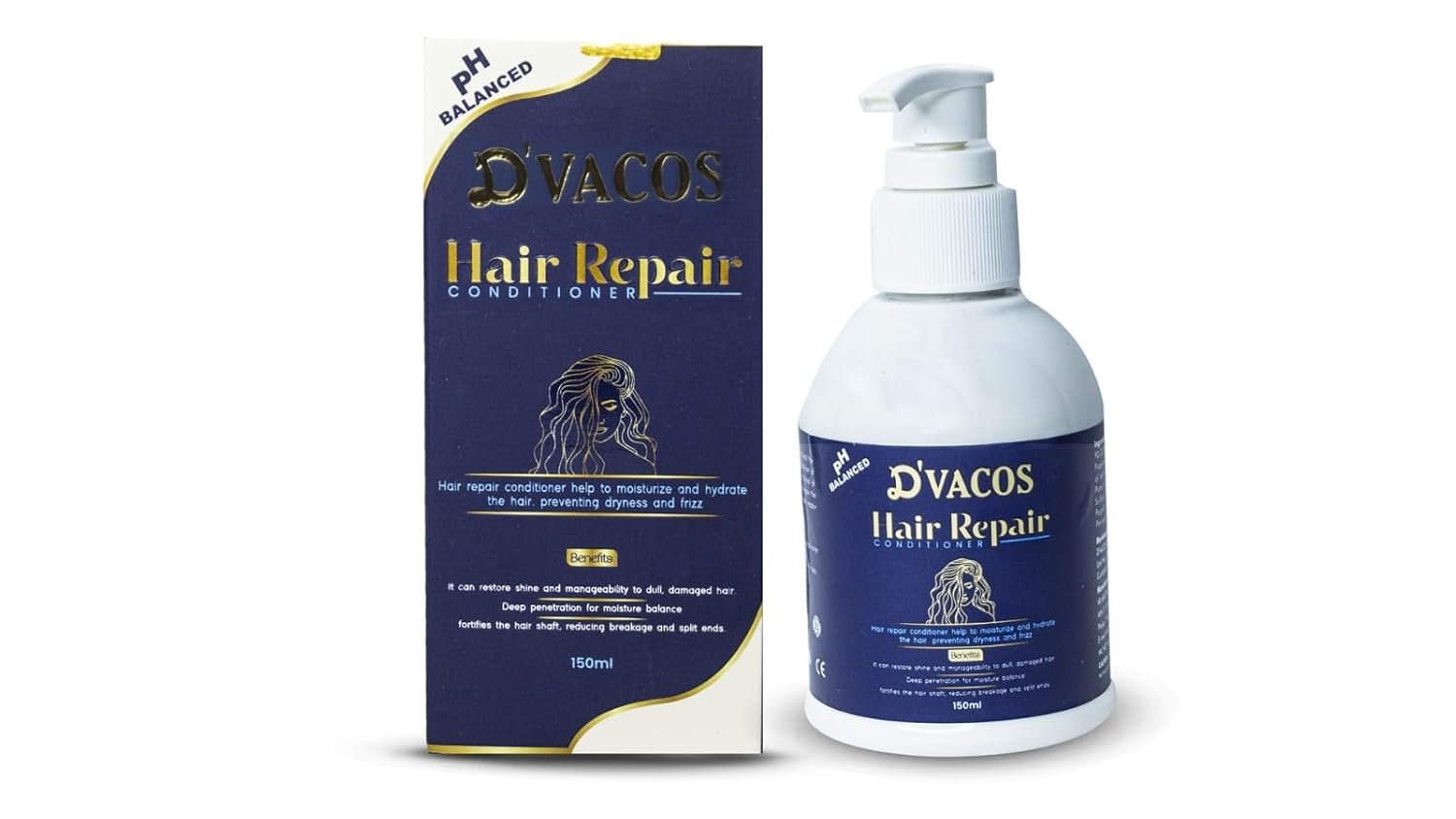 DVACOS Hair Repair Conditioner, Restore Shine and Manageability, Softens, Reduces Breakage, 150ml